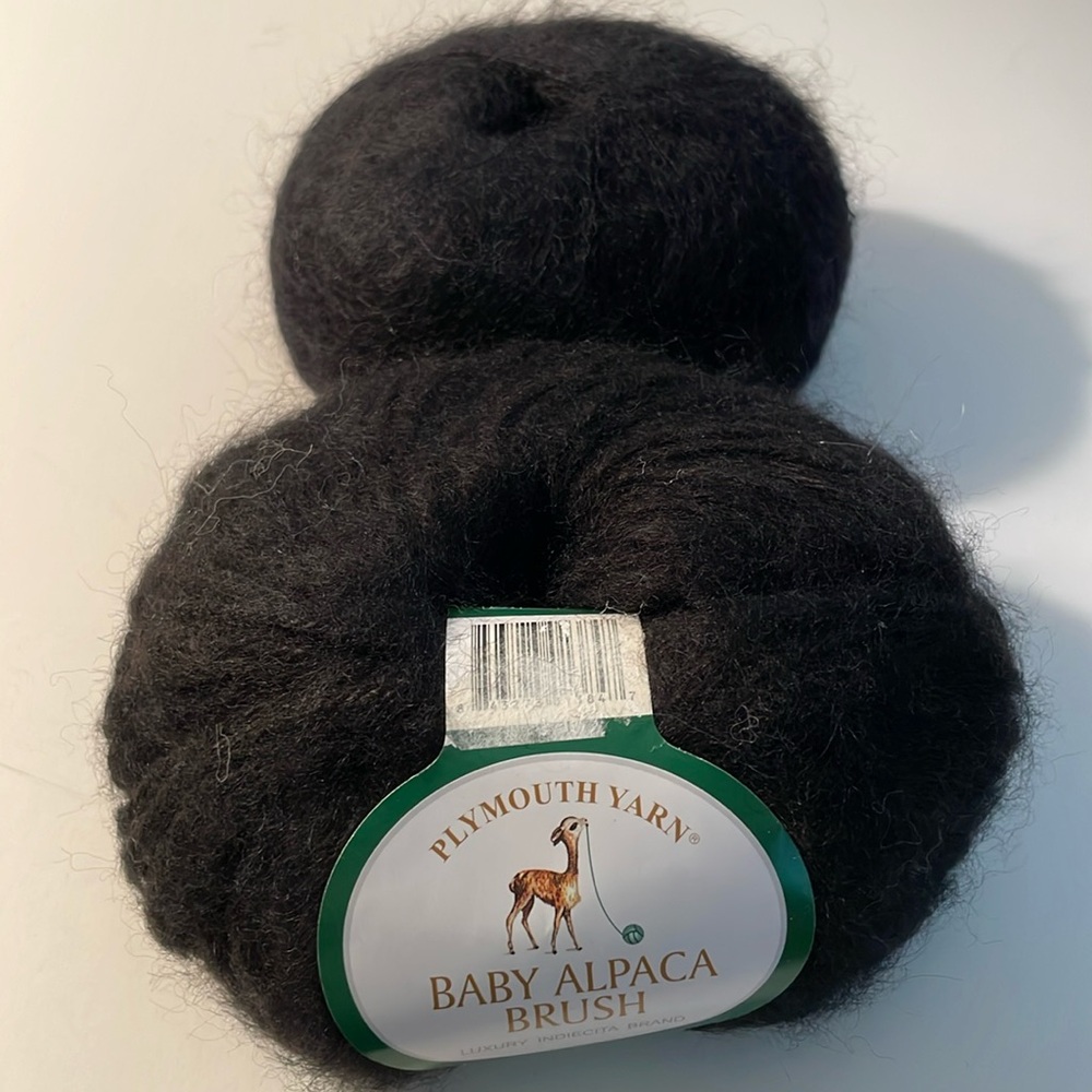Plymouth Yarn Baby Alpaca Brush in Black